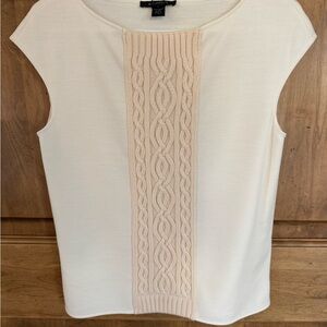 St. John Cream Knit Top